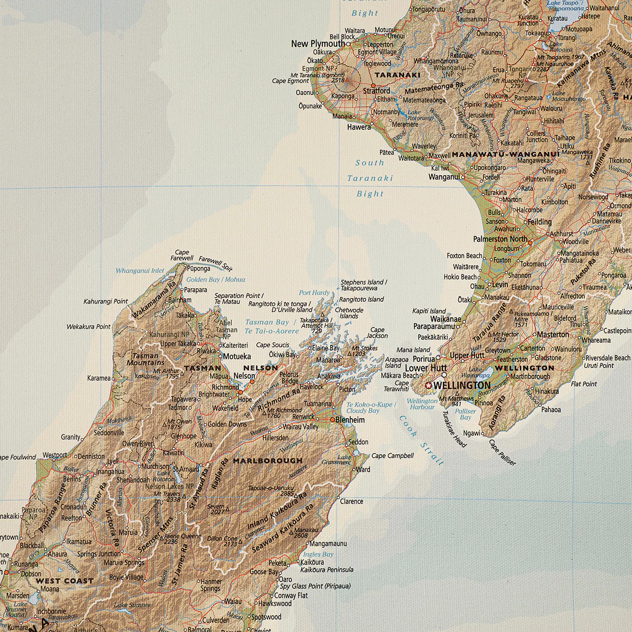 New Zealand / Aotearoa Canvas Map - Image 4